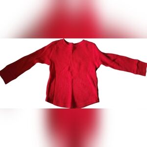 GAP red COTTON long sleeve waffle shirt boy's size 3T
